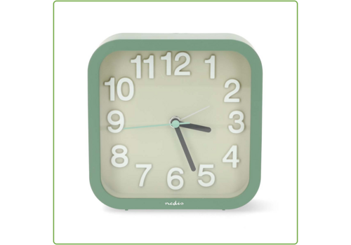  Nedis CLDK1004GN Analoge Bureau-Wekker Snoozefunctie Stil uurwerk Groen 