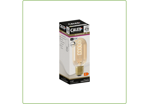  Calex Buis T45 Goud Flex Filament 220-240V 5.5W 470lm 2100K E27 Dimbaar met LED dimmer 