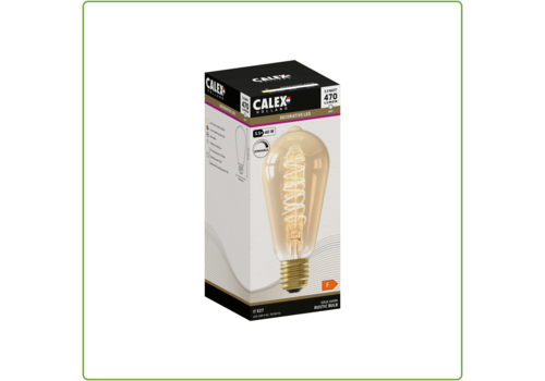  Calex Rustiek ST64 Goud Flex Filament 220-240V 5.5W 470lm 2100K E27 Dimbaar met LED dimmer 