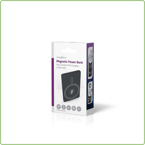  Nedis Powerbank 5000 mAh Draadloos Opladen 