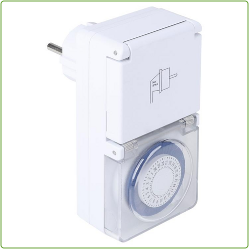  Q-Link Tijdschakelklok Spatwaterdicht (IP44) vaste ruiter 30 minuten 