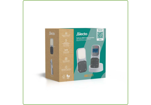  Alecto DBX140 Full Eco Audio babyfoon DECT met Display wit/grijs 