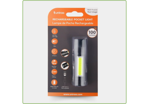  Uniross Oplaadbare Pocket Light – 100LM 