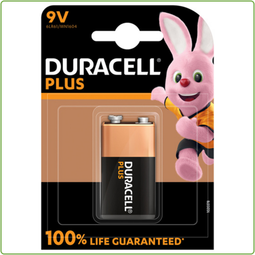  Duracell MN1604 9V Plus 100% Alkaline blister 1 