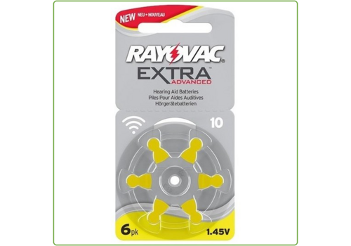  Rayovac 10 Extra Advanced Hearing Aid Zinc-Air blister 6 