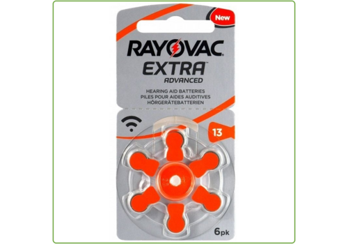  Rayovac 13 Extra Advanced Hearing Aid Zinc-Air blister 6 