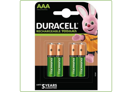  Duracell AAA 900mAh NimH Rechargeable blister 4 