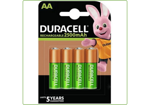 Duracell AA 2500mAh NimH Rechargeable blister 4 