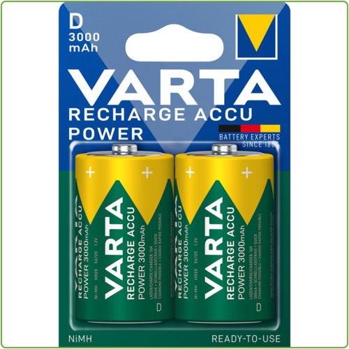  Varta D 3000mAh Rechargeable blister 2 