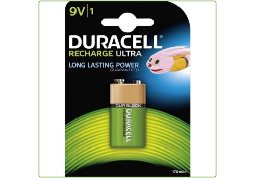  Duracell 9V 170mAh NimH Rechargeable blister 1 