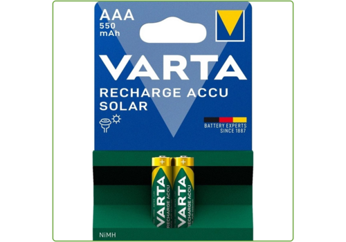  Varta AAA Solar 550mAh Recharge blister 2 