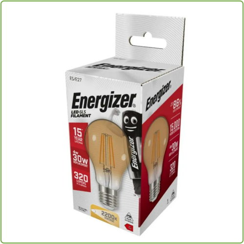  Energizer GOLD Filament Normaal E27 4W(=30W) 2200K 320LM 