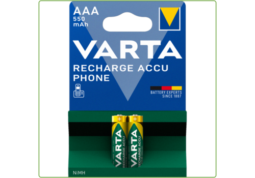  Varta 58397 AAA Phone 550mAh Recharge blister 2 