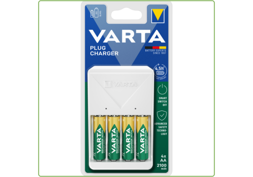  Varta 57657 Plug Charger incl. 4 x AA 2100mAh 