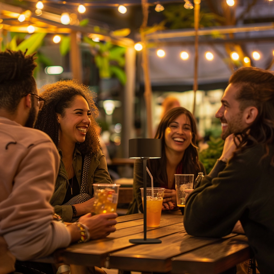 Serino Battery Rechargeable Tafellamp SMD 2W 90LM 2700K Dimbaar Zwart-5