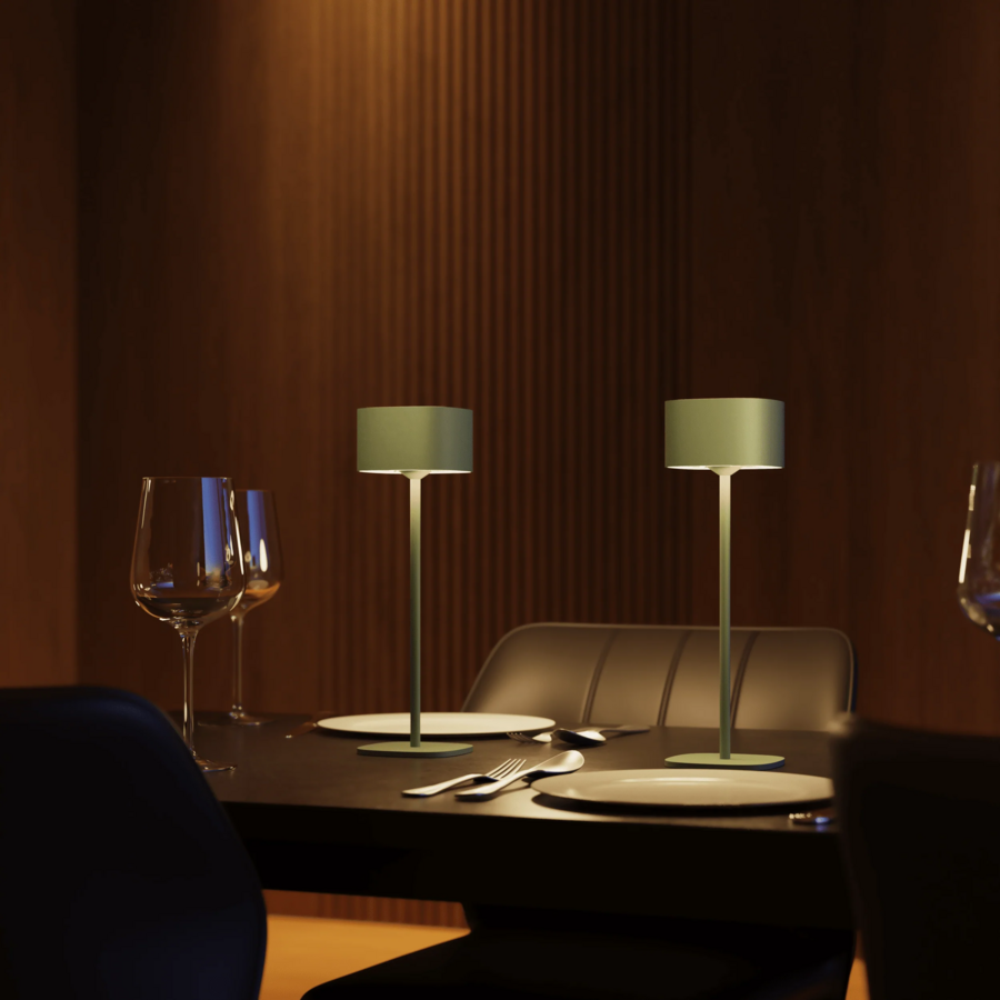 Serino Battery Rechargeable Tafellamp SMD 2W 90LM 2700K Dimbaar Groen-5