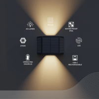 thumb-Caserta Outdoor Rechargeable Solar Up and Downlight Adjustable SMD 0.5W 40LM 2700K Zwart-2