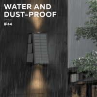 thumb-Matera Outdoor Rechargeable Solar Up en Downlight SMD 1.6W 85LM 2700K Zwart-6