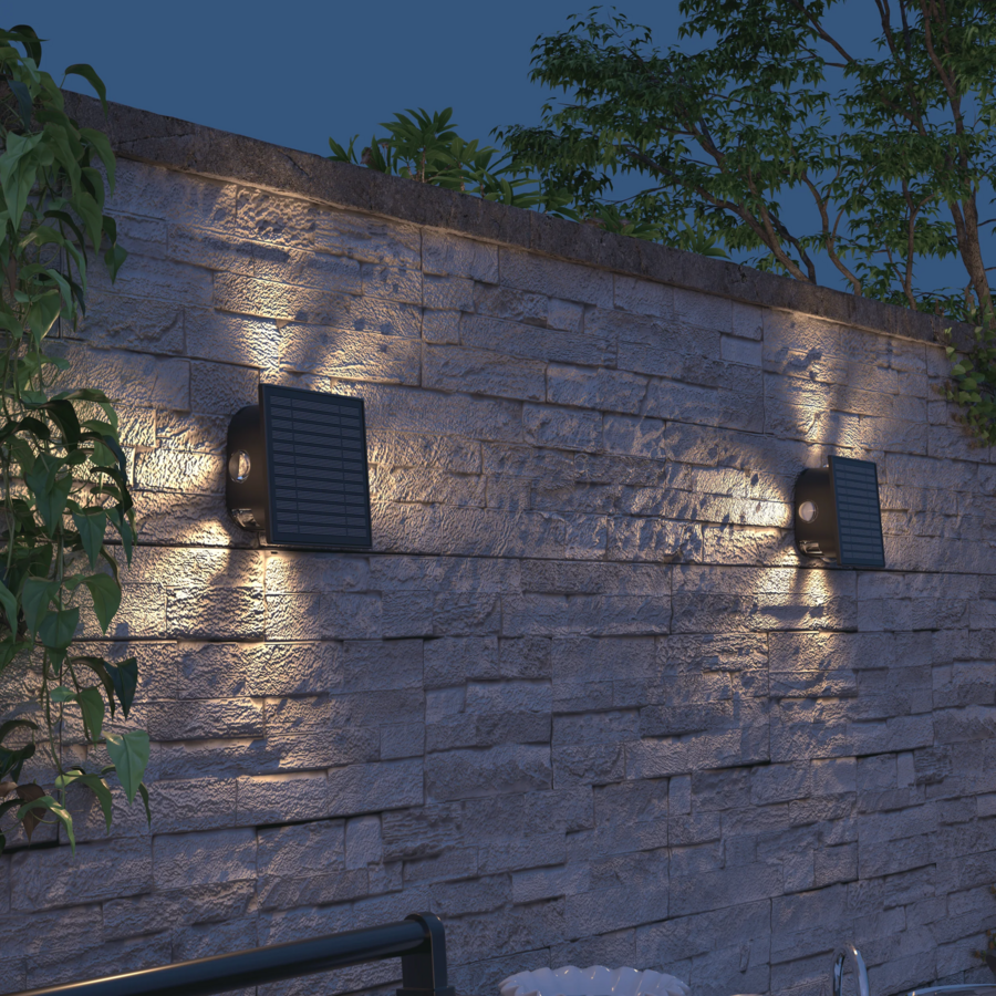 Altamura Outdoor Rechargeable Solar Wand lamp Vierkant SMD 0.6W 40LM 2700K Zwart-3