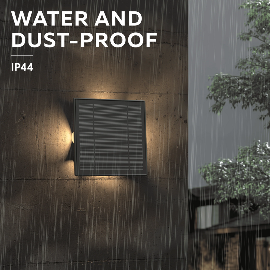 Altamura Outdoor Rechargeable Solar Wand lamp Vierkant SMD 0.6W 40LM 2700K Zwart-6