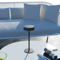 thumb-Parma Outdoor Rechargeable Solar Tafellamp SMD 2.2W 150LM 2700K Dimbaar Zwart-3