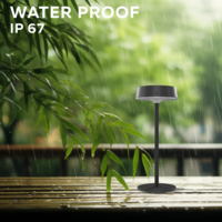 thumb-Parma Outdoor Rechargeable Solar Tafellamp SMD 2.2W 150LM 2700K Dimbaar Zwart-5