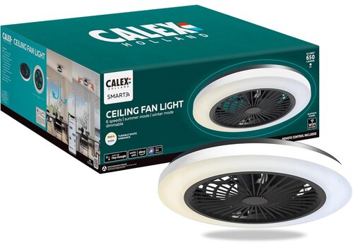  Calex Plafondventilator Ø39CM RGB+CCT 2700-6500K - Incl. Afstandsbediening 