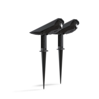 thumb-Padoa Outdoor Solar Path light SMD 0.5W 65LM 2700K Duo-Pack Zwart-1