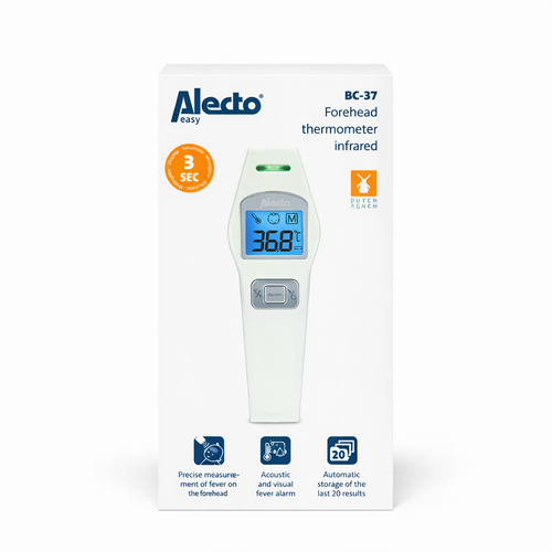  Alecto BC-37 Voorhoofdthermometer Infrarood Wit 