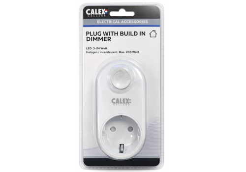  Calex Stekkerdimmer voor LED (3-24W), Halogeen/Gloeilamp (200W) 