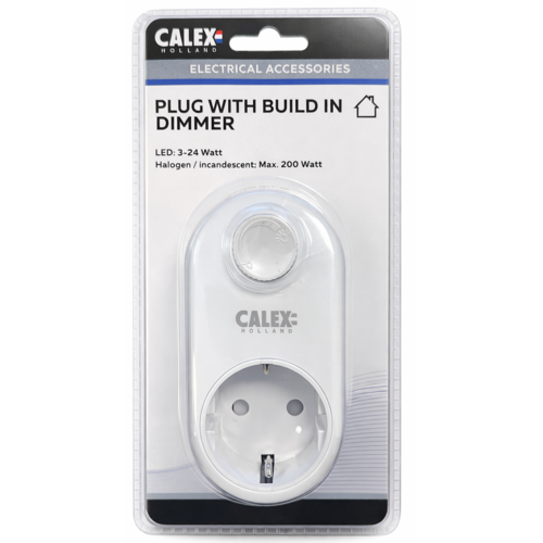 Calex Stekkerdimmer voor LED (3-24W), Halogeen/Gloeilamp (200W) 