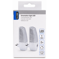 thumb-Orientatielamp LED 1W Schemerschakelaar Wit (2 stuks)-1