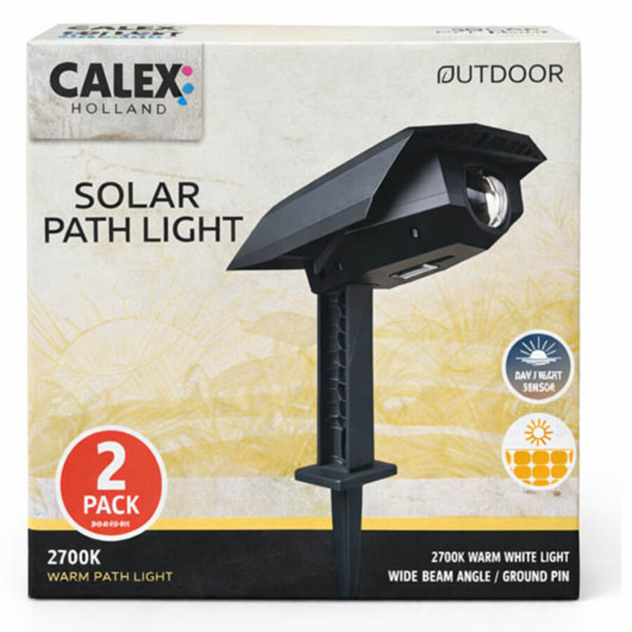 Padoa Outdoor Solar Path light SMD 0.5W 65LM 2700K Duo-Pack Zwart-2