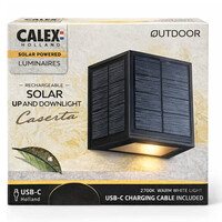 thumb-Caserta Outdoor Rechargeable Solar Up and Downlight Adjustable SMD 0.5W 40LM 2700K Zwart-2