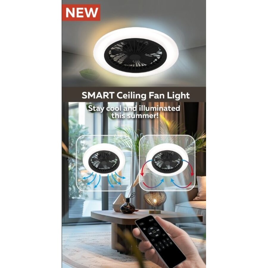 Plafondventilator Ø49CM RGB+CCT 2700-6500K - Incl. Afstandsbediening-5