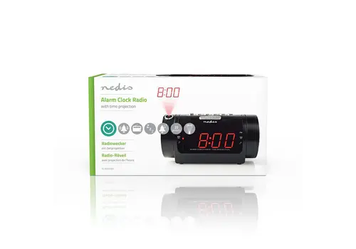  Nedis Wekkerradio LED - Tijdprojectie - AM / FM 