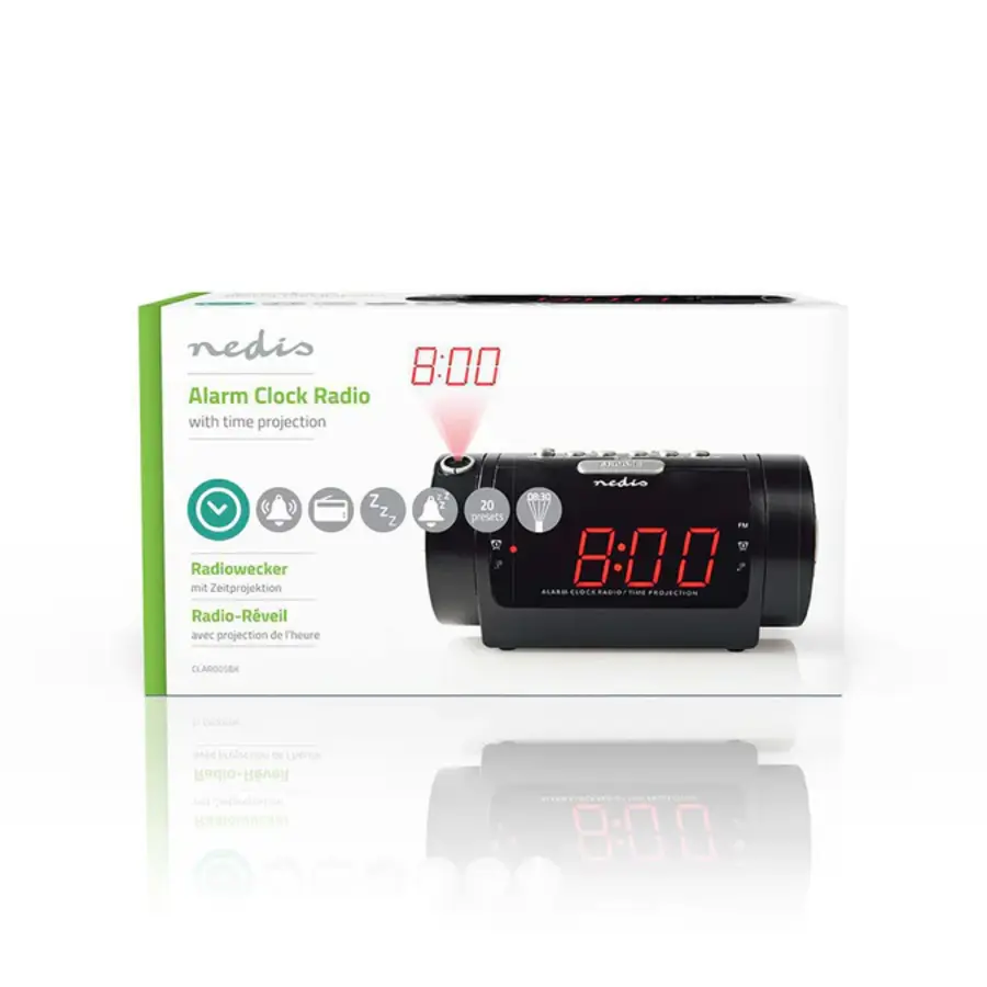 Wekkerradio LED - Tijdprojectie - AM / FM-1