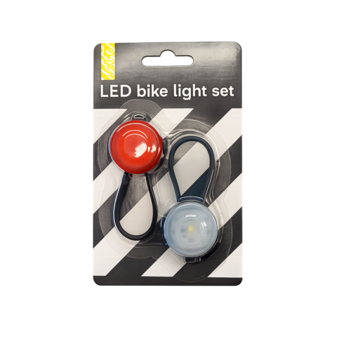  VELO LED Fietsverlichtingsset Zwart 