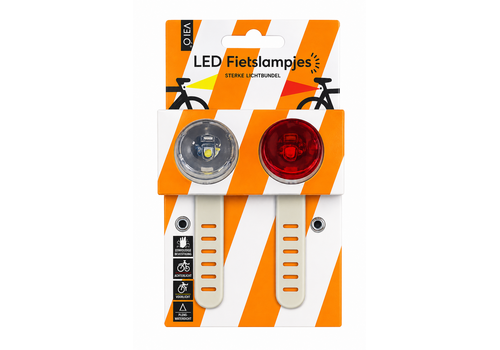  VELO Led Lamp Fietsverlichting Set Taupe 