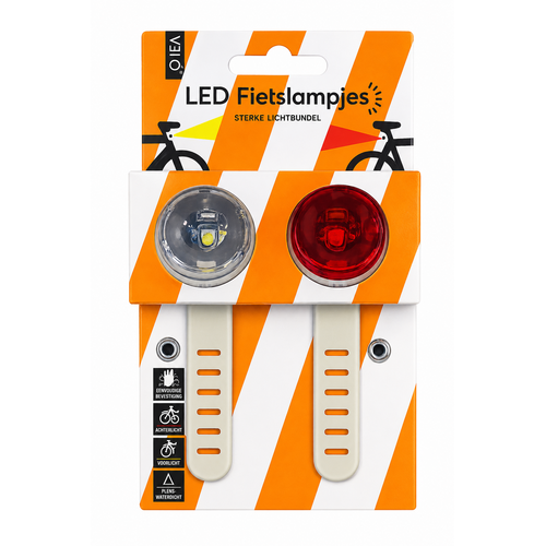  VELO Led Lamp Fietsverlichting Set Taupe 