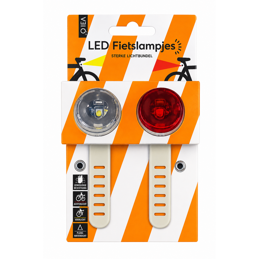 Led Lamp Fietsverlichting Set Taupe-1
