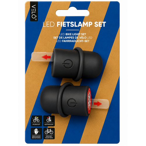  VELO Led Siliconen Fietsverlichting Set 