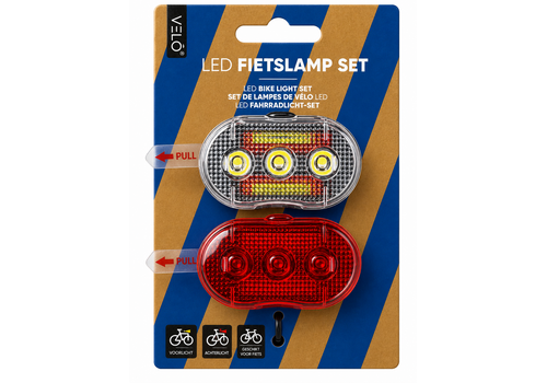  VELO Led Clip Fietsverlichting Set 