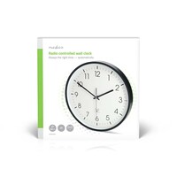 thumb-Wandklok 30cm Kunststof Radiogestuurde tijd Stille beweging Wit / Zwart-1