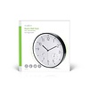Nedis Wandklok 30cm Kunststof Stille beweging Thermometer Hygrometer Wit / Zwart