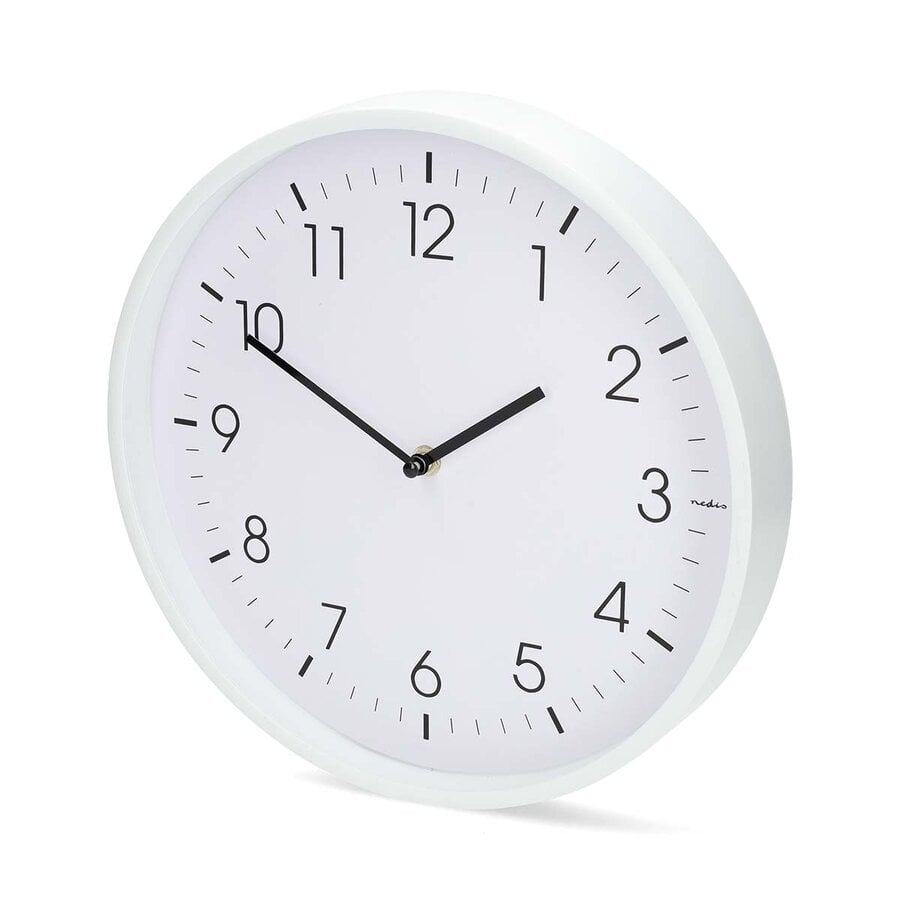 Wandklok 30cm Kunststof Stille beweging Wit-3