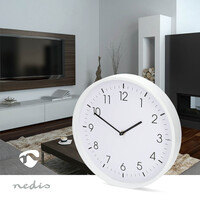 thumb-Wandklok 30cm Kunststof Stille beweging Wit-5
