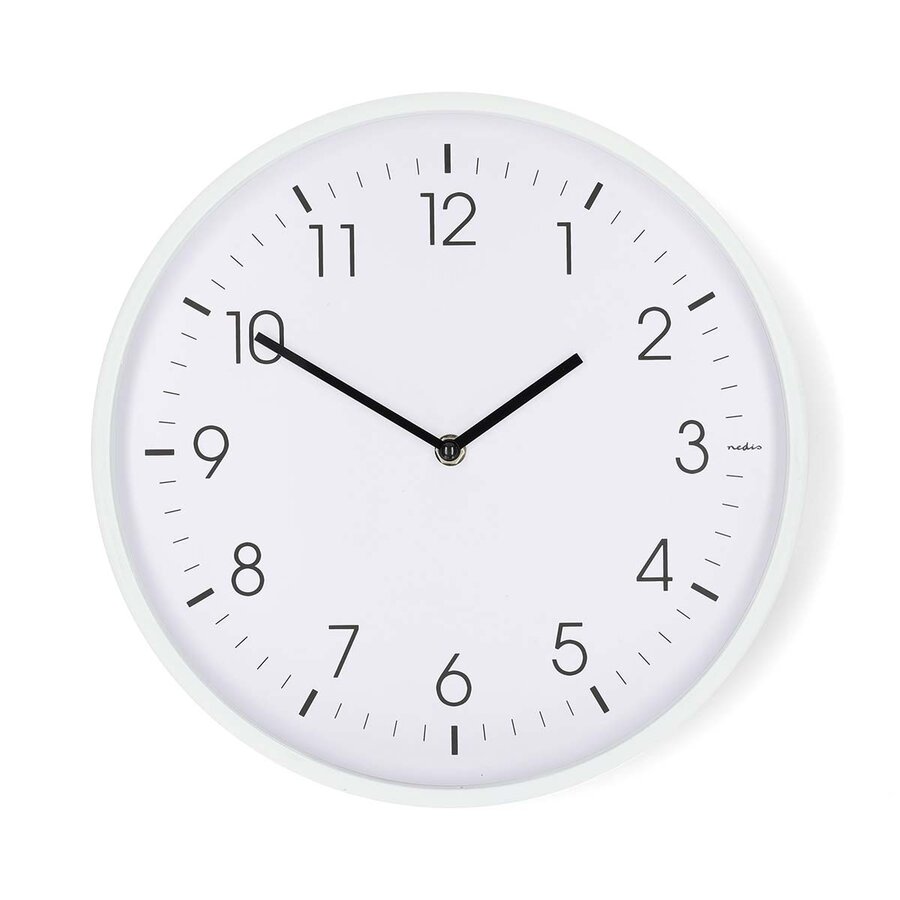 Wandklok 30cm Kunststof Stille beweging Wit-2