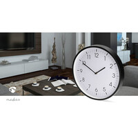 thumb-Wandklok 30cm Kunststof Stille beweging Zwart-4