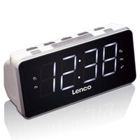 thumb-PLL FM wekkerradio groot en duidelijk 1.8" LED display Wit-3